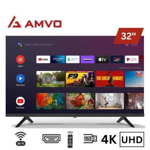 AMVO LSS3201W 32” Frameless Android Smart HD LED TV - Black for sale in Kumasi Metropolitan, Ashanti Region