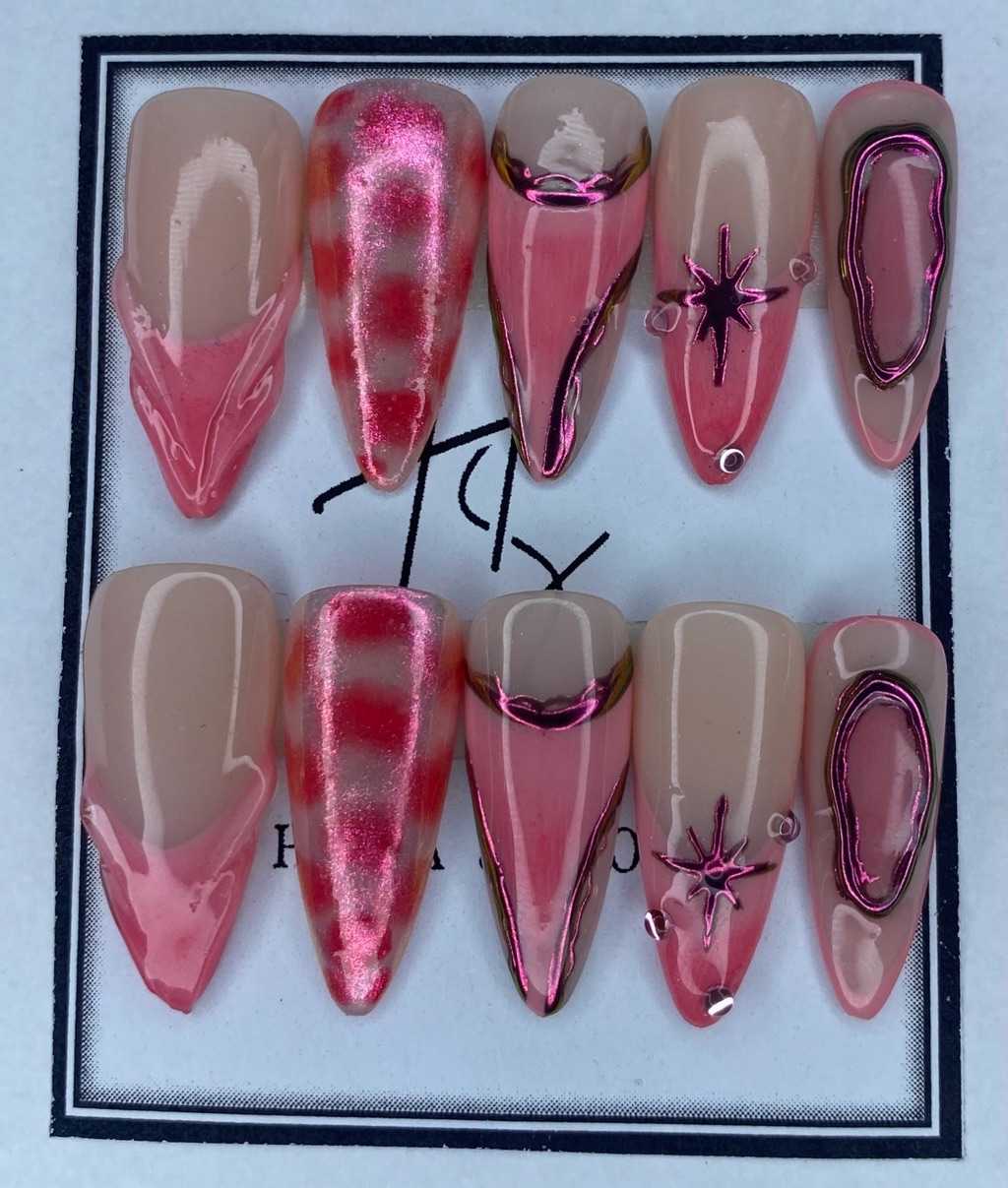 New Handmade Pink Chrome Glam Press-On Nails π
π½β¨ for sale in East Legon, Greater Accra, Ghana