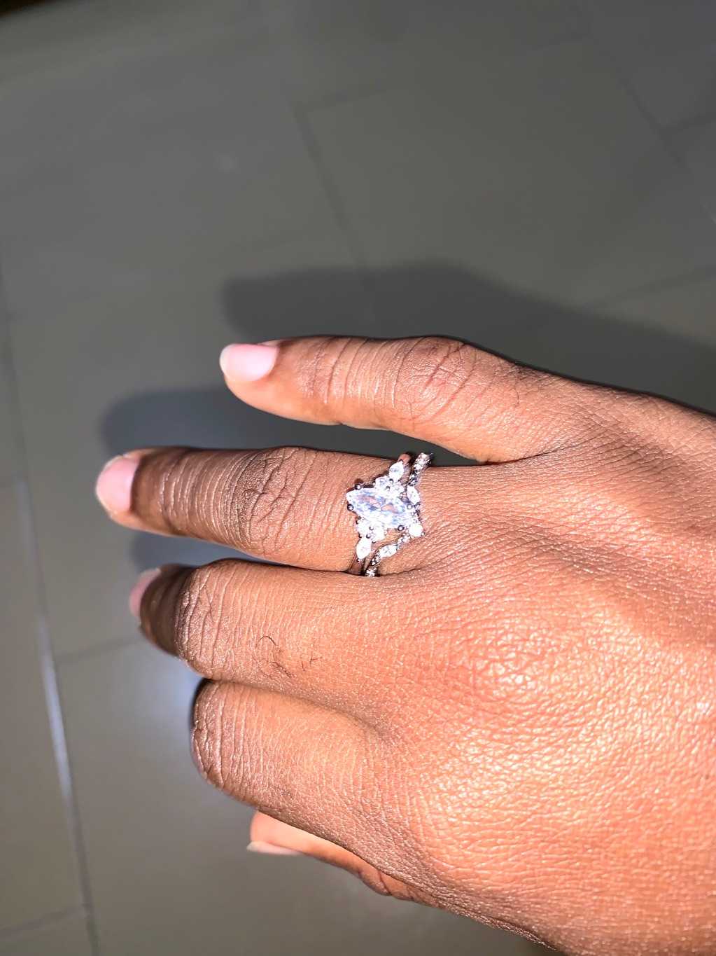 New S925 Sterling Silver Ring With Moissanite Diamond Stones for sale in Adenta, Greater Accra, Ghana