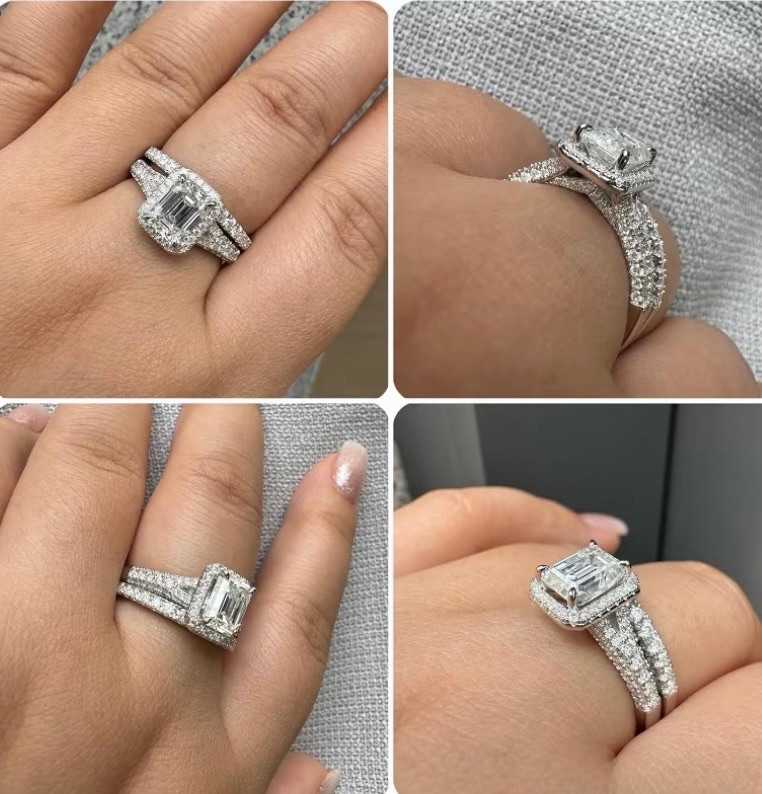 New S925 Sterling Silver Ring With Moissanite Diamond Stones for sale in Adenta, Greater Accra, Ghana