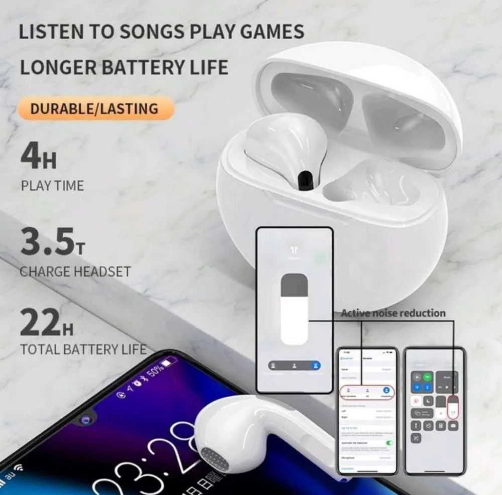 New Airpod Pro 6 wireless Bluetooth headphones touch control for sale in Greater Accra, Ghana