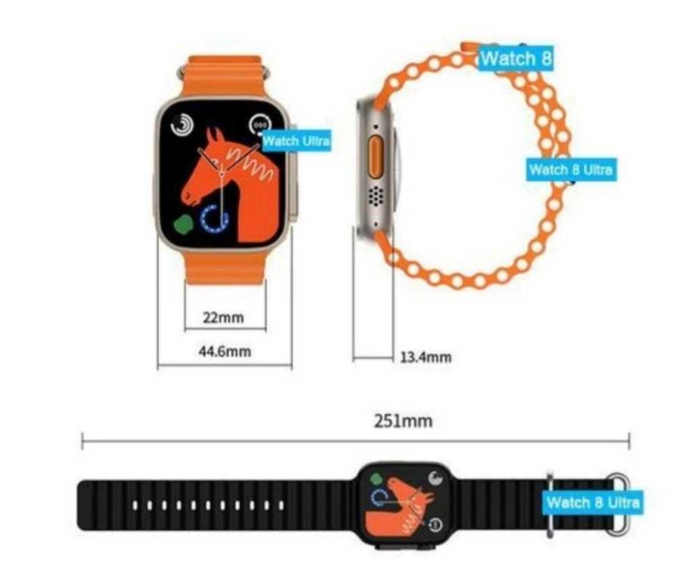 Original Series 8 ultra door unlock smartwatch - orange