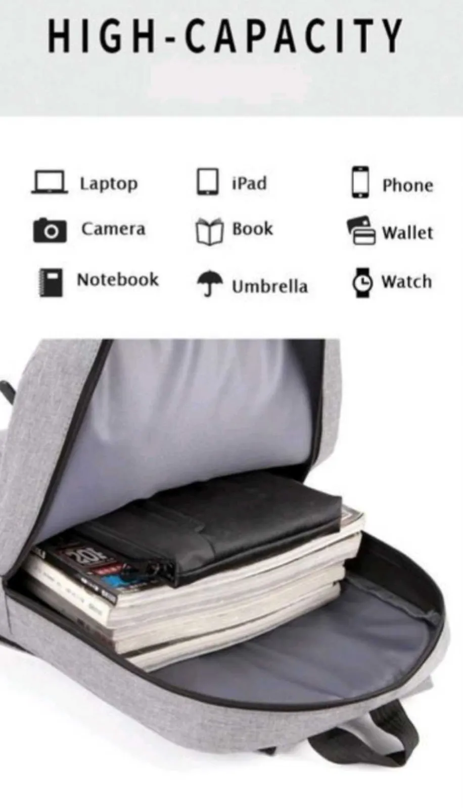 New Laptop backpack - Black + Laptop backpack - Gray. Unisex school bag, office, Travel etc. for sale in Greater Accra, Ghana