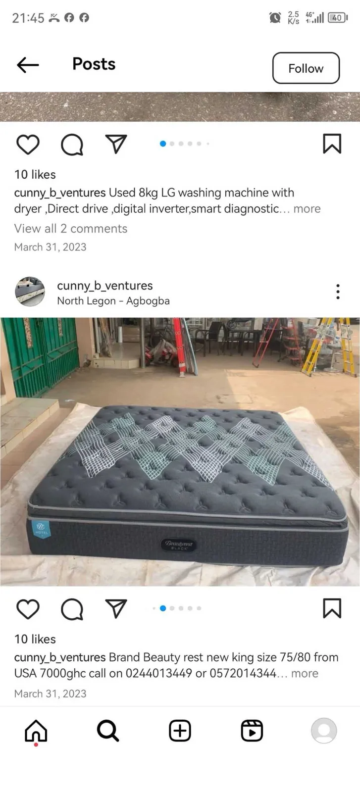 New 16 inches queen size mattress for sale in Cape Coast, Central, Ghana