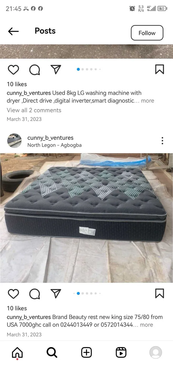 New 16 inches queen size mattress for sale in Cape Coast, Central Region, Ghana