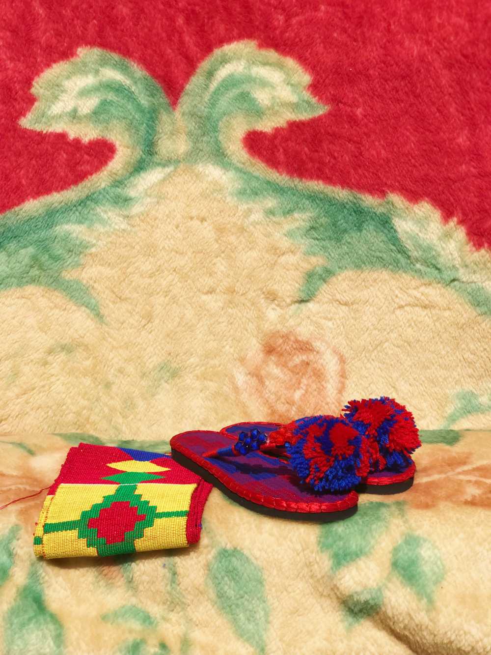 New beaded kente slippers for sale in Ashanti, Ghana