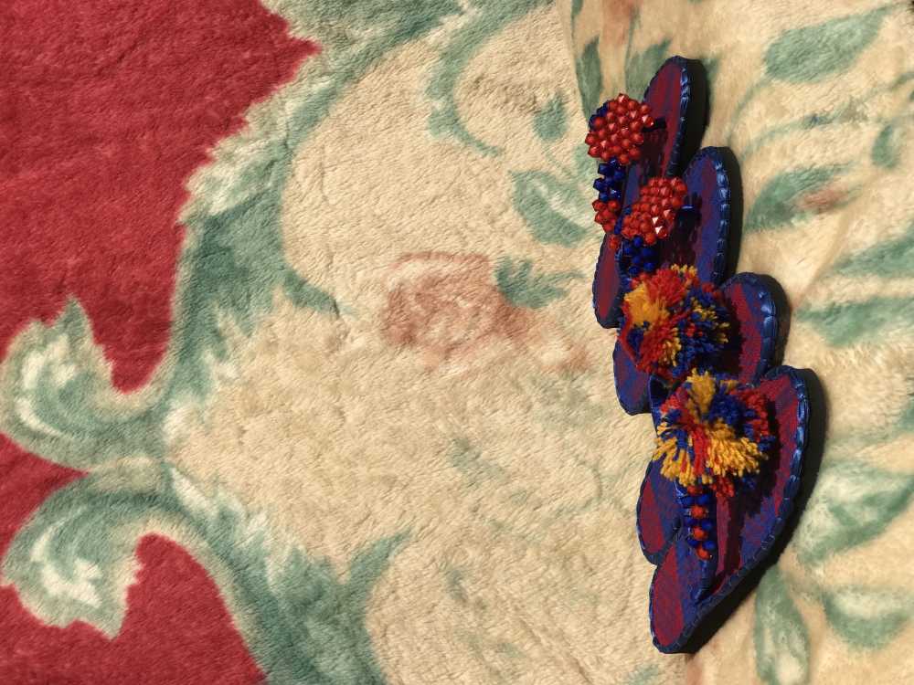 New beaded kente slippers for sale in Ashanti Region, Ghana