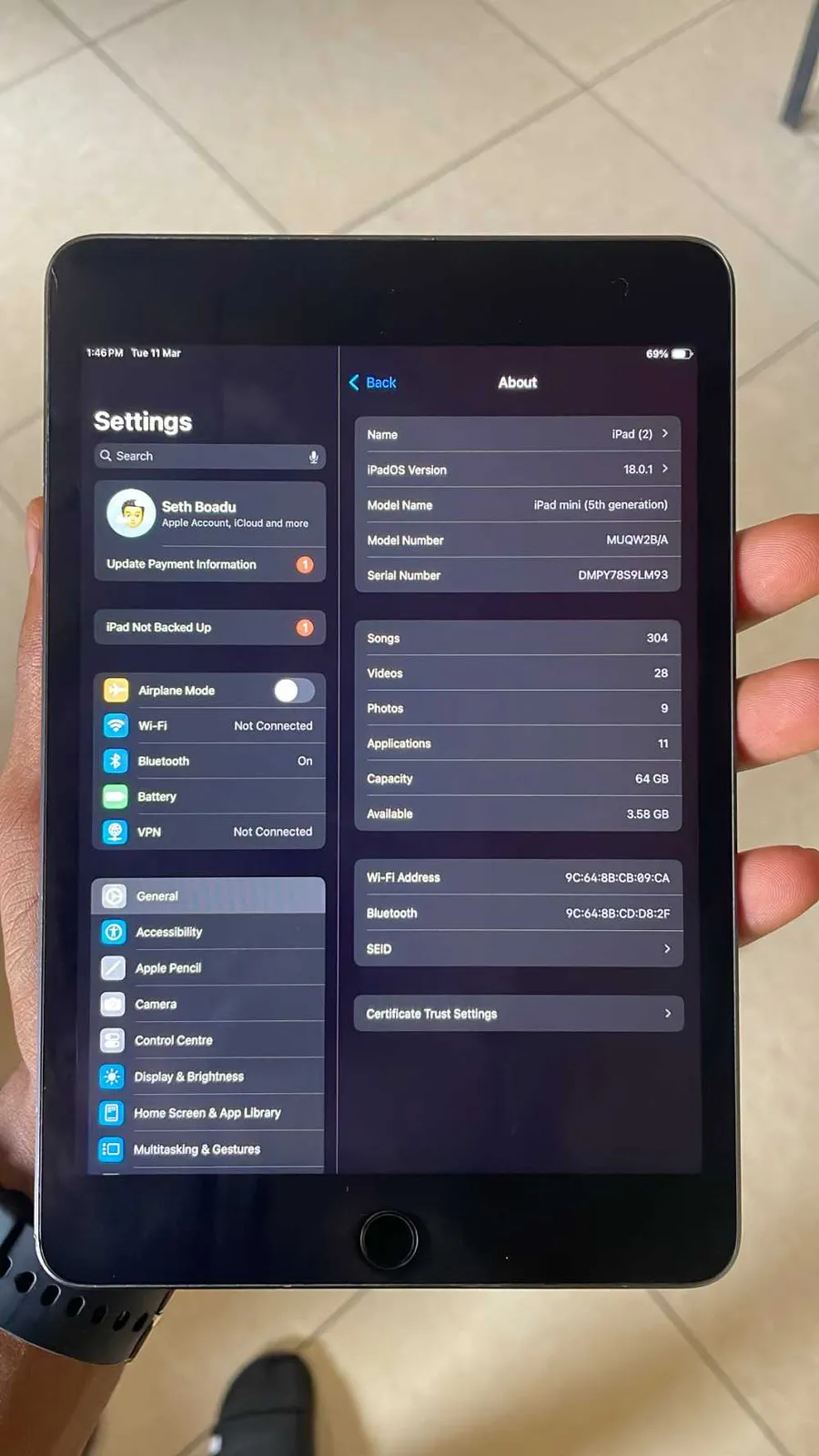Used iPad mini 5 for sale in Kumasi Metropolitan, Ashanti, Ghana