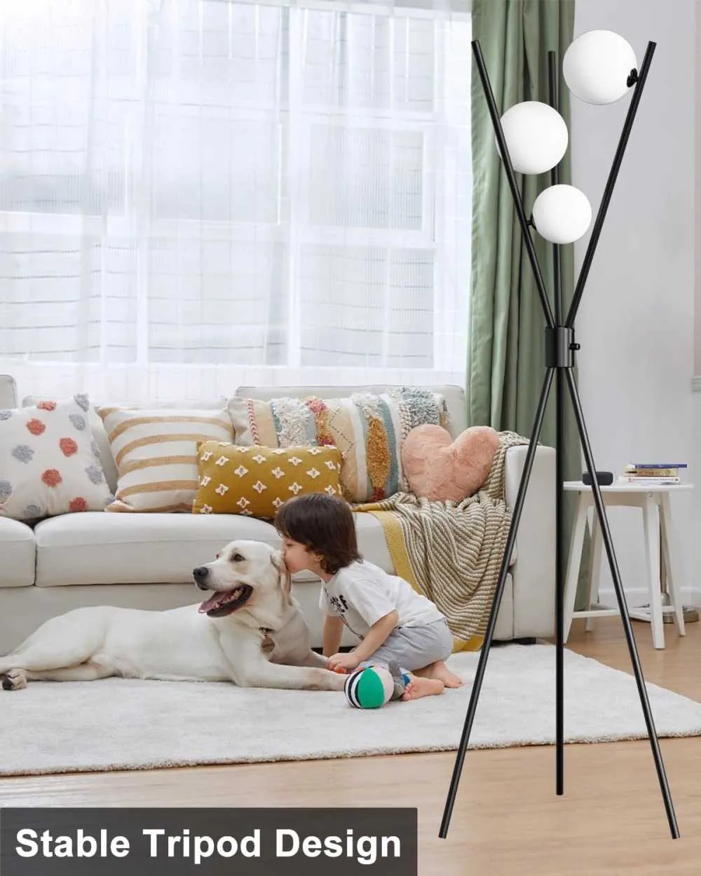 New Tripod Floor lamp with 3 Globes+ free G9 Bulbs for sale in Dome, Greater Accra, Ghana