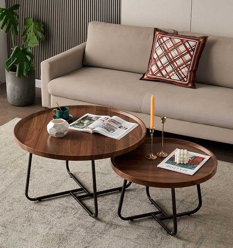 New Round Walnut Top Coffee Table Set For Living Room for sale in Accra Metropolitan, Greater Accra, Ghana