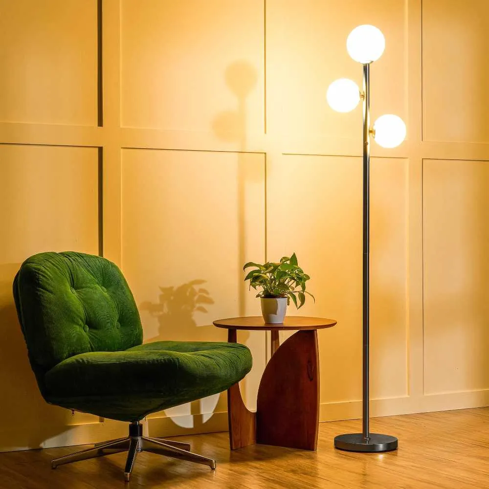 New 3 Globe Floor Lamp + Free Bulbs for sale in Dome, Greater Accra, Ghana