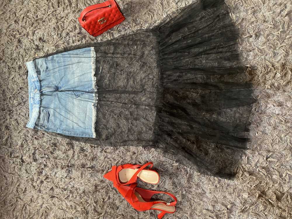 New mesh ruffle denim (jeans) skirt for sale in Tema Metropolitan, Greater Accra, Ghana