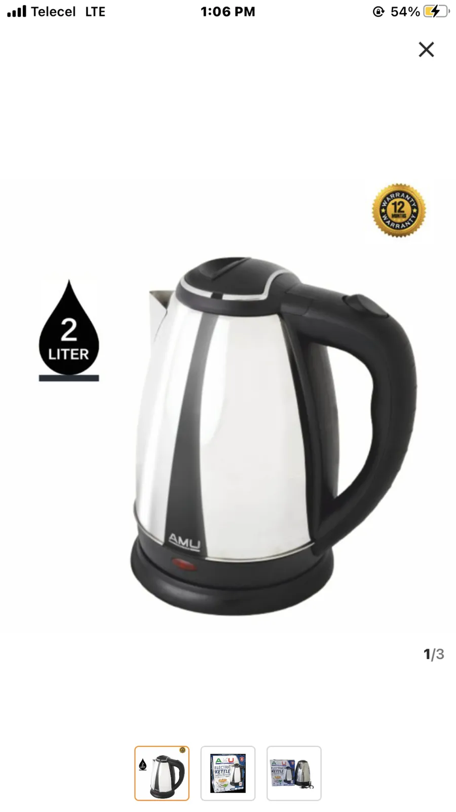 New AMU 2 LITRES ELECTRIC KETTLE for sale in Greater Accra, Ghana