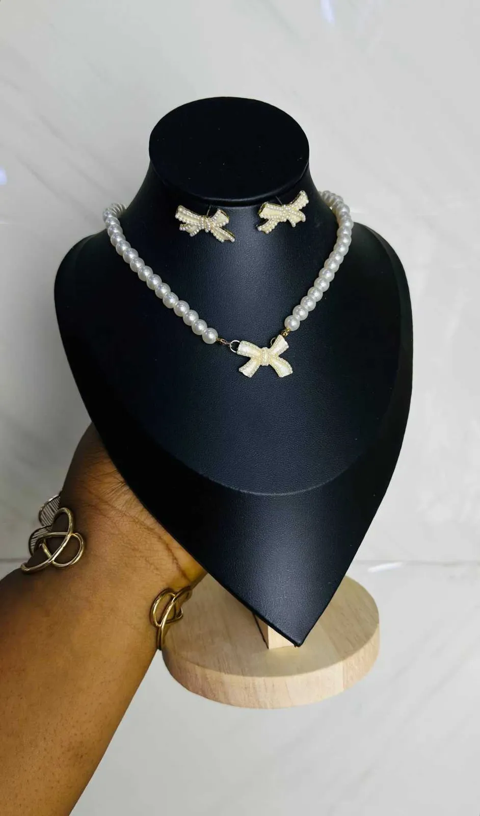 New pearl bow jewelry set for sale in Greater Accra, Ghana