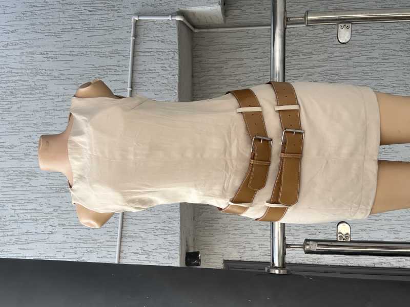 short brown dress with two stylish belts for sale in Ga Municipal, Greater Accra, Ghana