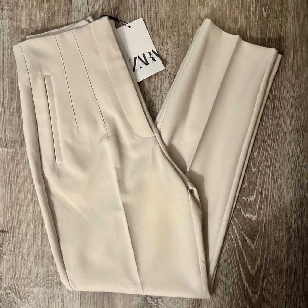 New Women’s high waist office pants | Zara Styled pleated work pants . Navy blue | Nude | Emerald green for sale in Kumasi Metropolitan, Ashanti Region, Ghana