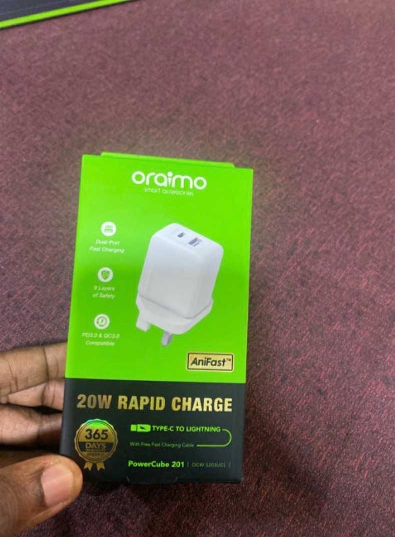 New Oraimo powercube 201-20W UK plug charger kit for sale in Circle, Greater Accra, Ghana