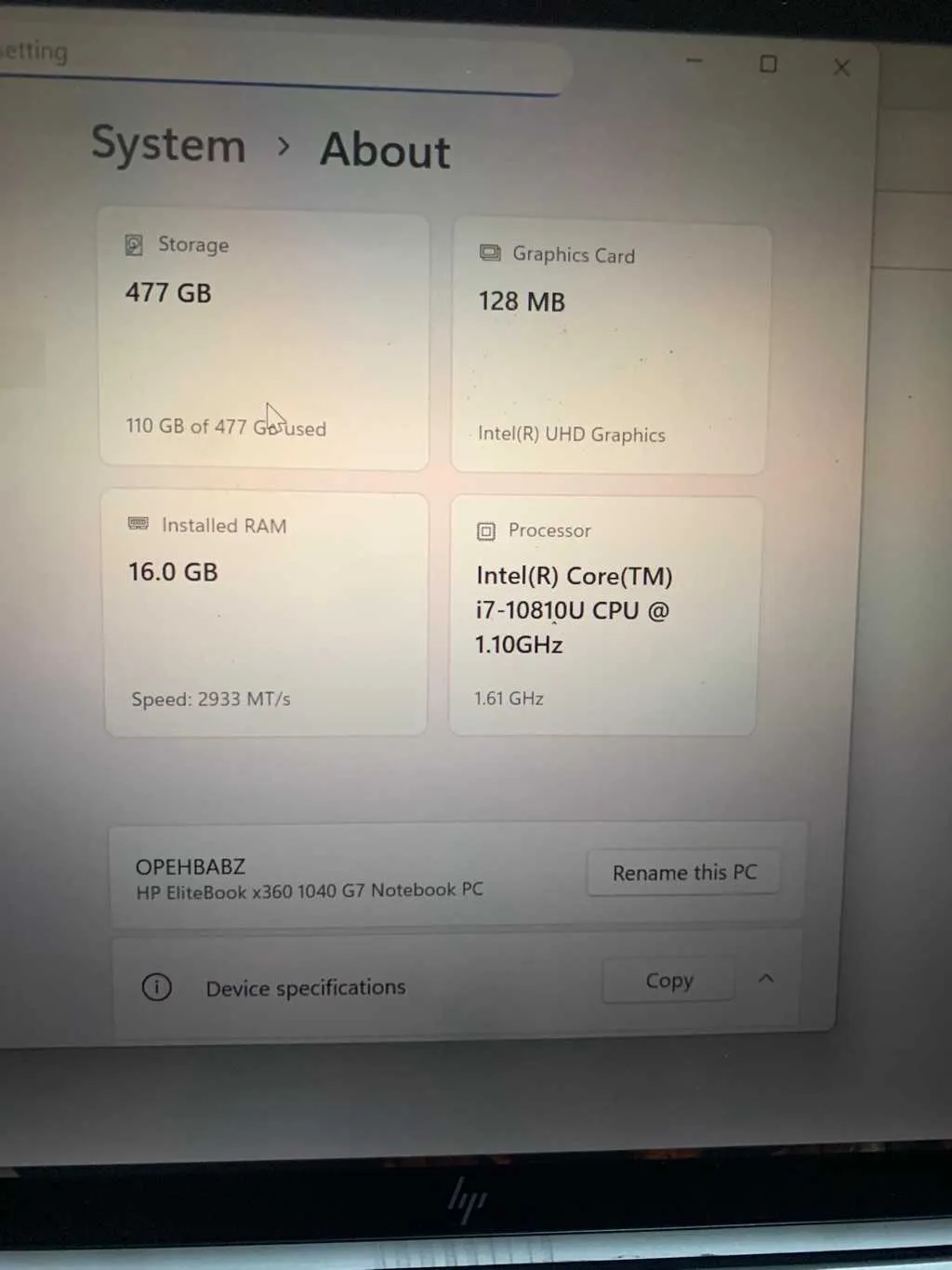 Used the HP Elite book x360 1040 G7 16GB SDRAM 500gb storage for sale in Greater Accra, Ghana