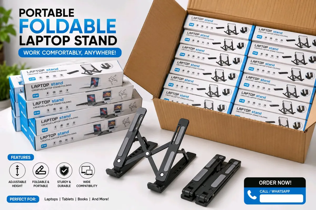 New Foldable Laptop stand with phone holder for sale in Madina, Greater Accra, Ghana