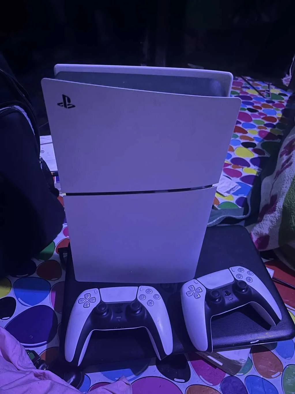Used PS5 with two white controllers for sale in Dome, Greater Accra, Ghana