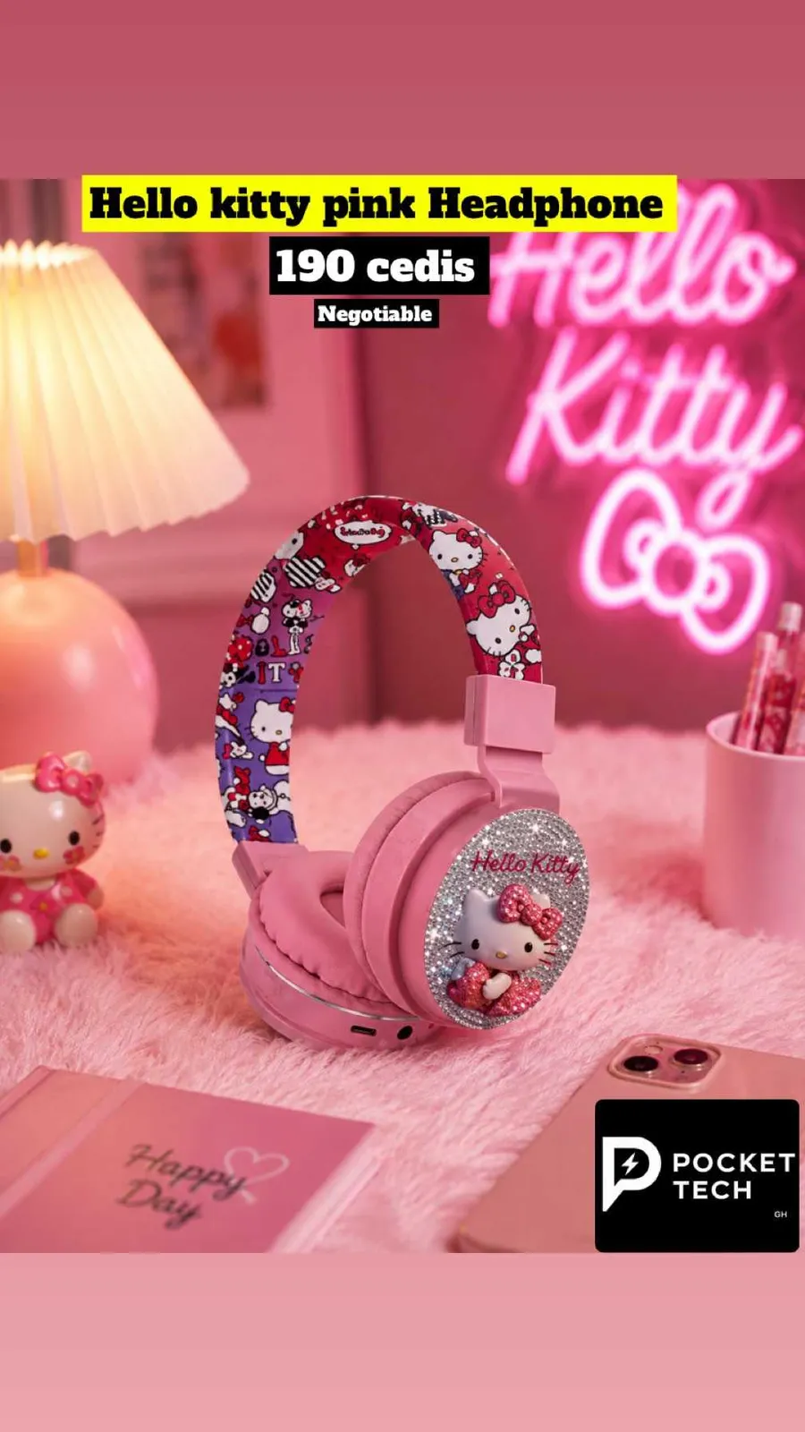 New Hello kitty headphones for sale in Lapaz, Greater Accra, Ghana
