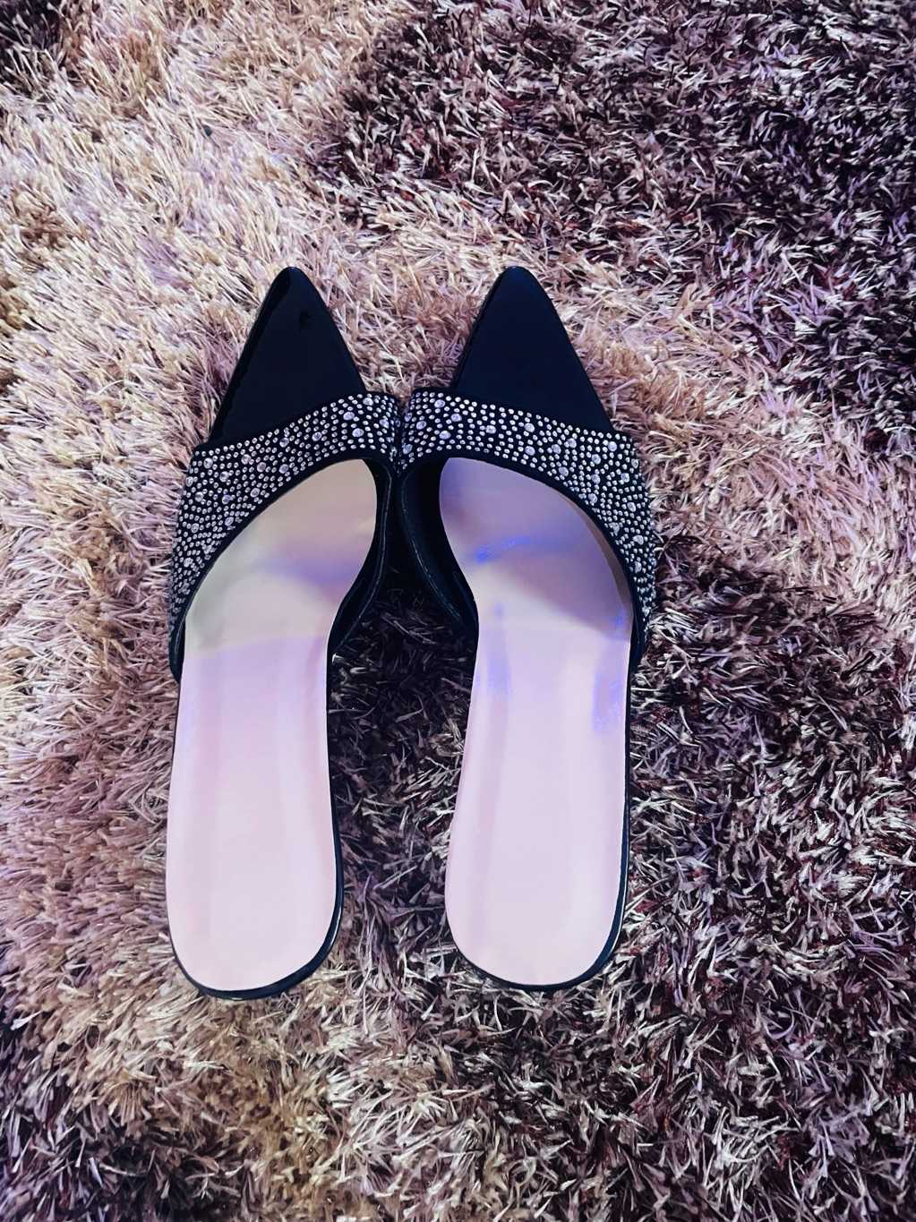 New Black Rhinestone Pointed Mules for sale in La Nkwantanang Madina, Greater Accra, Ghana