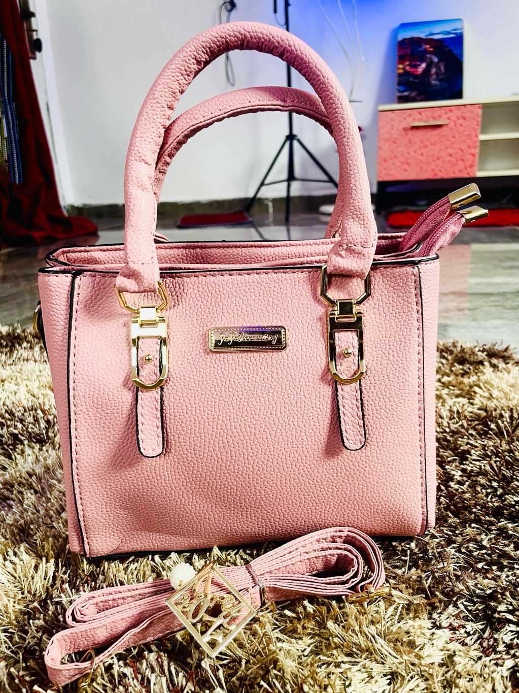 New Blush Pink Top-Handle Satchel Bag with Strap for sale in La Nkwantanang Madina, Greater Accra, Ghana
